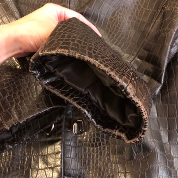 Vintage Alligator Print Leather Jacket - Picture 4 of 6